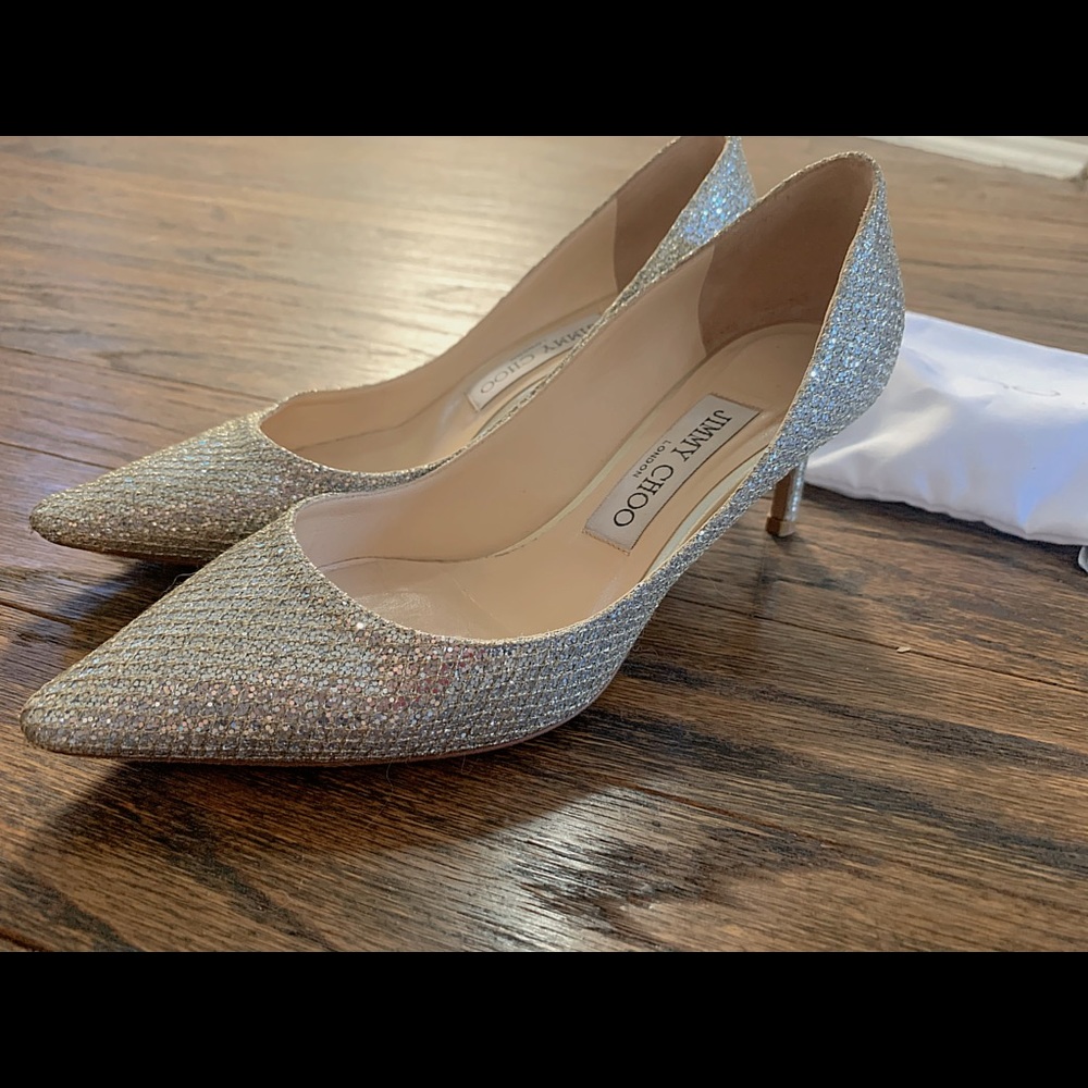Jimmy Choo Romy champagne Pumps 60